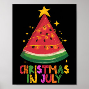Poster Natal De Melancia Cura Em Julho Crianças Verão Vac