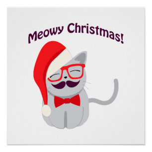 Pôster Natal de Meowy!