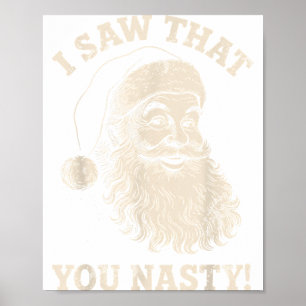 Poster Natal Divertido Eu Vi Que Você Humor Feio Papai No