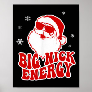 Poster Natal Divertido Grande Energia de Nick Papai Noel