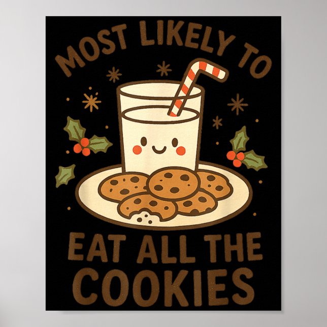 Poster Natal Divertido - Provavelmente Vai Comer Todos Os (Frente)