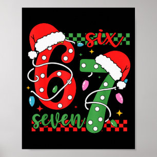 Poster Natal Divertido Seis Sete 6 7 Meme Geração Alpha G