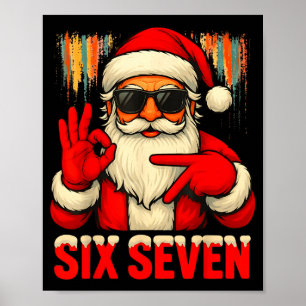 Poster Natal Divertido Seis Sete 6 7 Meme Papai Noel Home