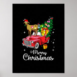 Poster Natal do Carro Vermelho de Goat Rides