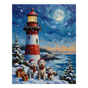 Pôster Natal do Farol Maltês Férias