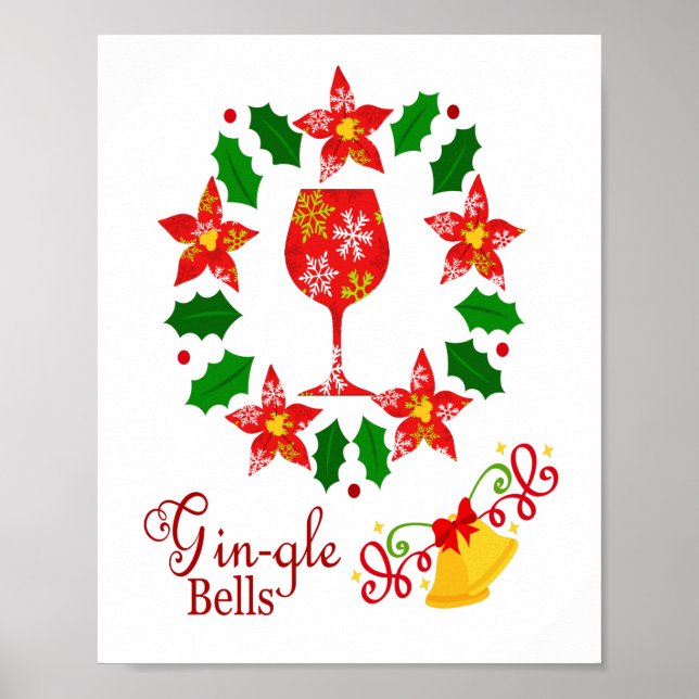 Poster Natal do Gin-gle Bells (Frente)