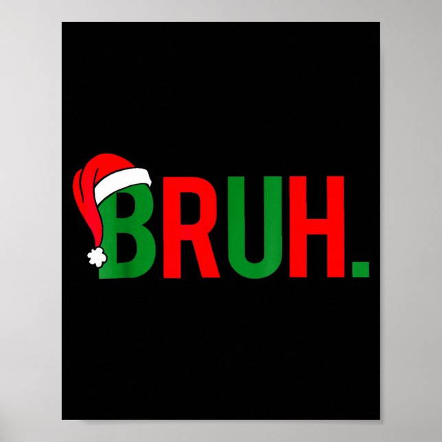 Poster Natal do Meme Bruh  (Frente)