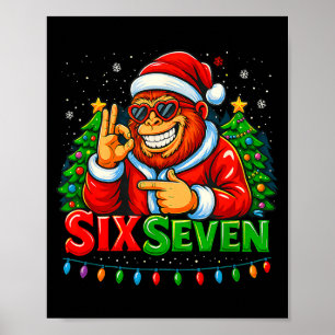 Poster Natal do Pé Grande Papai Noel Sasquatch 67 Meme Di