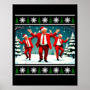 Poster Natal Donald Trump Presidente 2024 Dançando Divert