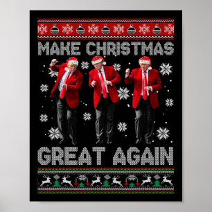 Poster Natal Donald Trump Presidente 2024 Dançar Funn