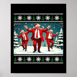 Poster Natal Donald Trump Presidente 2024 Dançar Funn