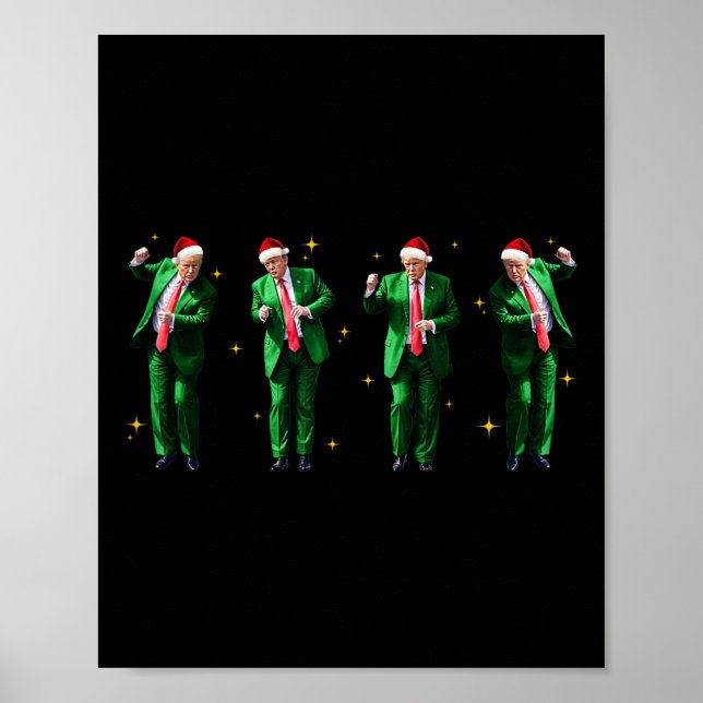 Poster Natal Donald Trump Presidente 2024 Dançar Funn (Frente)