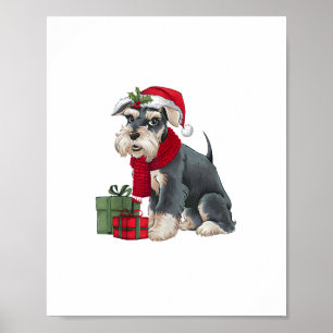 Poster Natal dos Papais noeis de Natal Giant Schnauzer