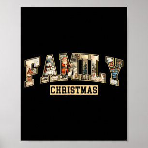 Poster Natal em Família 2025 Papai Noel Vintage Combinand