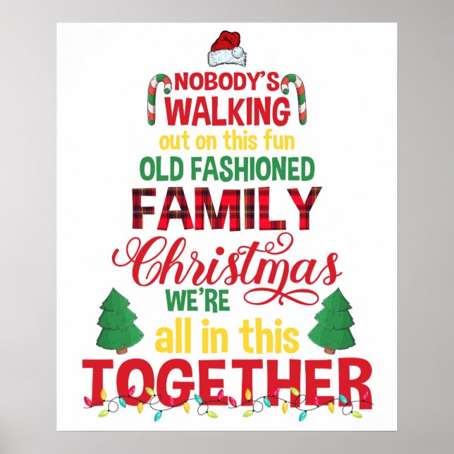 Poster Natal em família juntos (Frente)