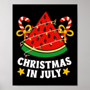 Poster Natal Em Julho Árvore De Melancia Engraçada Homens