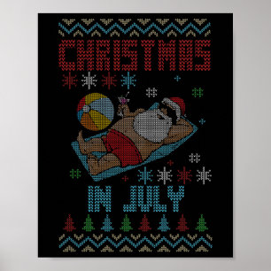 Poster Natal Em Julho Camiseta De Natal Feia Estilo San