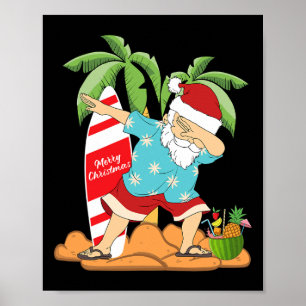 Poster Natal Em Julho Dabbing Papai Noel Melancia De Verã