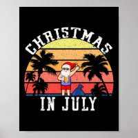 Natal Em Julho Engraçado Vintage Papai Noel Verão
