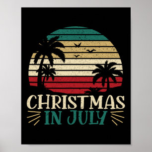 Poster Natal Em Julho Férias De Verão Engraçadas Tropicai