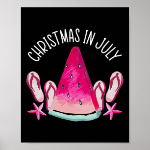 Poster Natal Em Julho Férias De Verão Engraçadas Tropicai