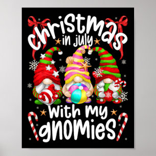 Poster Natal Em Julho Férias De Verão Pendurado Com Meu