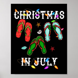 Poster Natal Em Julho Flip Flap Luz De Natal De Verão