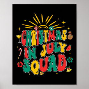 Poster Natal Em Julho, Groovy Retro Beach Summer
