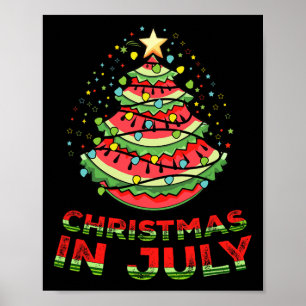 Poster Natal Em Julho Melancia Árvore De Natal De Verão 