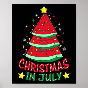 Poster Natal Em Julho Melancia Árvore De Natal De Verão H