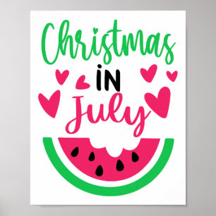 Poster Natal Em Julho Melancia Árvore De Natal De Verão H