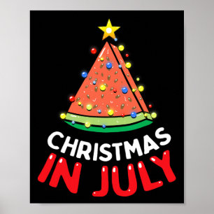 Poster Natal Em Julho Melancia Árvore De Natal Homens Mul