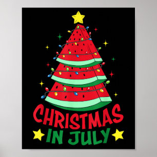 Poster Natal Em Julho Melancia Xmas Tree Summer Men