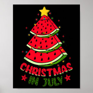 Poster Natal Em Julho Mulheres Homens Crianças Melancia X
