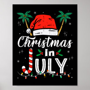 Poster Natal Em Julho Papai Noel Engraçado Xmas Homens Mu