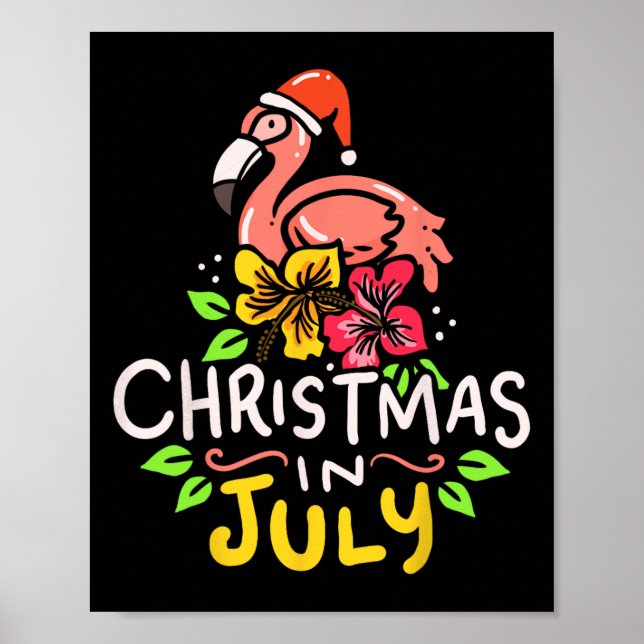 Poster Natal Em Julho Papai Noel Surfe (Frente)