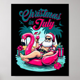 Poster Natal Em Julho Papais noeis Engraçados Relaxam Pra