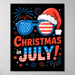Poster Natal Em Julho Praia Havaí Papais noeis Usa Fl
