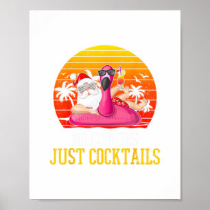 Poster natal em julho sem biscoitos só coquetéis no verão
