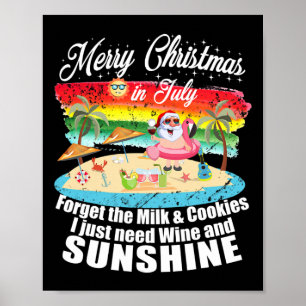Poster Natal Em Julho Sem Biscoitos Só Vinho E Sol