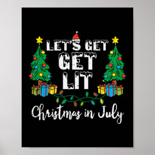 Poster Natal Em Julho Vamos Ficar Bêbados Camiseta Natali