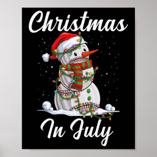 Poster Natal Em Julho Venda Boneco de Neve Chapéu do Papa