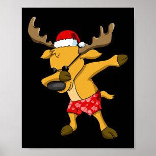 Poster Natal Em Julho Xmas Em Garoto De Chapéu De Papai N