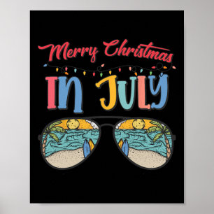 Poster Natal Em Julho Xmas Verão Homens Mulheres Crianças