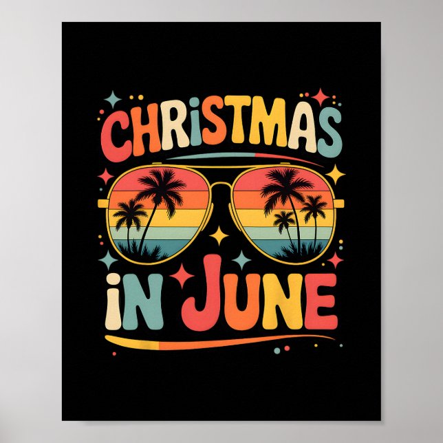 Poster Natal Em Junho Solteiros Retro Férias De Verão Xm (Frente)