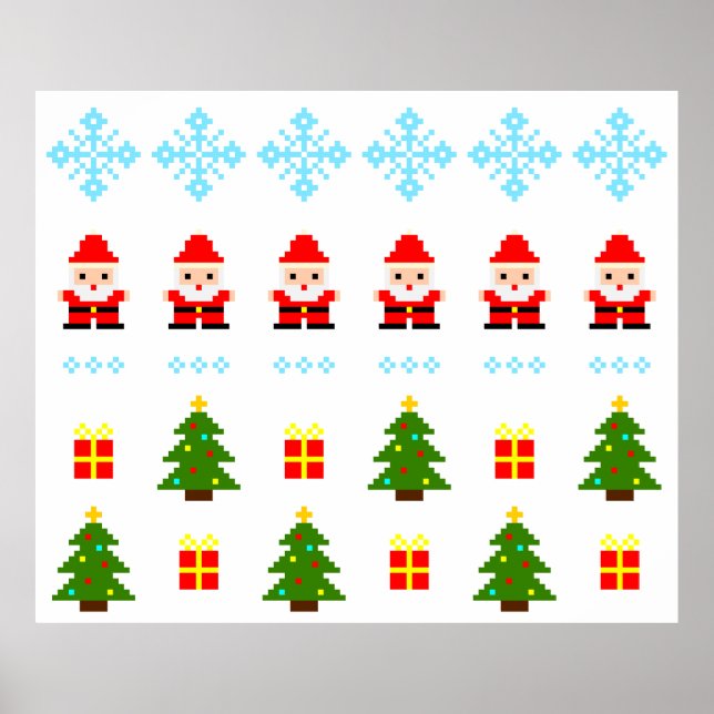 Poster Natal em Pixel Art (Frente)