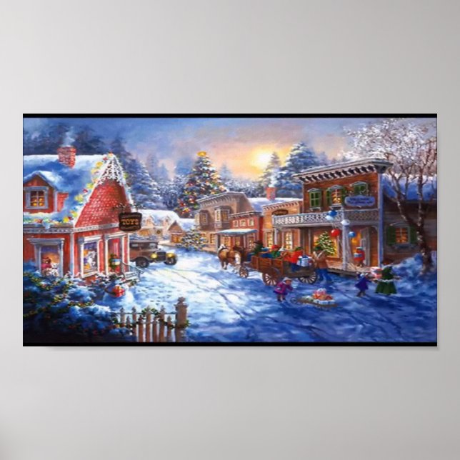 Poster Natal em uma cidade pequena (Frente)