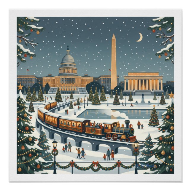Pôster Natal em Washington, D.C. (Frente)