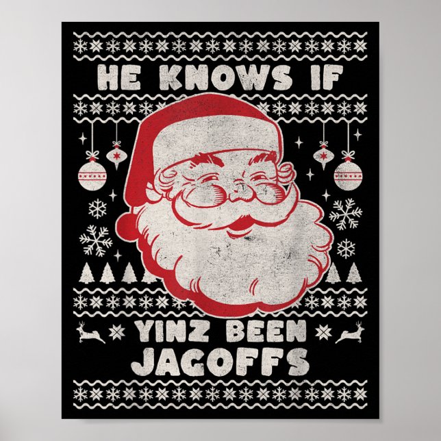 Poster Natal engraçado de Pittsburgh (Frente)