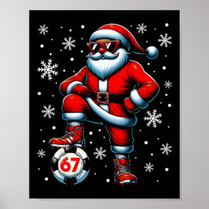 Poster Natal engraçado Futebol Legal Papai Noel 6 7 Meme